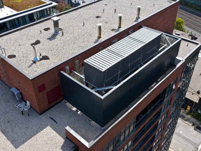 Drone Shot of Rooftop Noise Solution